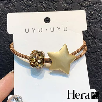 【Hera赫拉】淡雅女孩復古金屬鑽求髮圈 H112041109 星星