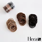 【Hera赫拉】簡約純色高彈力髮圈/皮筋罐裝組 H112082204 大地色
