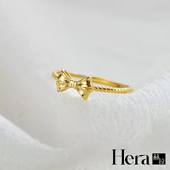 【Hera赫拉】精鍍銀時尚輕奢蝴蝶結戒指 H112111502 黃金色