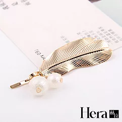 【Hera赫拉】希臘風金銀葉子髮夾─2款 金色