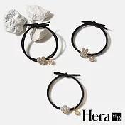 【Hera赫拉】韓版水鑽可愛造型小清新髮圈 H113022105 三入組 愛心+四葉草+兔子