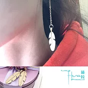 【Hera 赫拉】個性羽毛樹葉耳墜珍珠耳環-2款 金