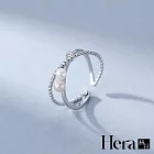 【Hera 赫拉】理智派生活同款可調節開口戒指-4款  H11008133 交叉珍珠