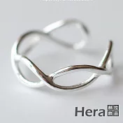 【Hera 赫拉】精鍍銀戒指甜美鏤空素銀開口尾戒 H111030102 銀色
