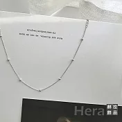 【Hera 赫拉】纖細間隔小珠鎖骨鏈短款頸鏈 H111030105 銀色