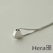 【Hera 赫拉】精鍍銀雙面光面愛心項鍊女 H111030111 銀色