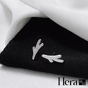【Hera 赫拉】精鍍銀樹枝造型元素拉絲耳釘 H111030116 銀色