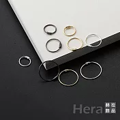 【Hera 赫拉】精鍍銀耳圈耳扣骨釘-3入各1色 H111030118 金色