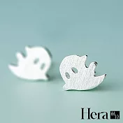 【Hera 赫拉】精鍍銀小幽靈耳環耳釘 H111030117 銀色