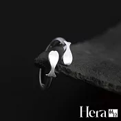 【Hera 赫拉】精鍍銀優雅簡約雙魚拉絲開口戒指 H111032301 主圖款