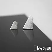 【Hera 赫拉】精鍍銀日韓個性拉絲不規則多邊形耳釘 H111032303 主圖款