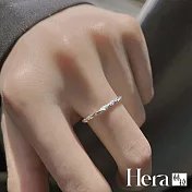 【Hera 赫拉】精鍍銀高級感手工開口可調戒指 H111040507 銀色