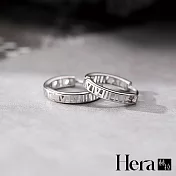 【Hera 赫拉】冷酷風羅馬數字耳扣耳環 H111112309 銀色
