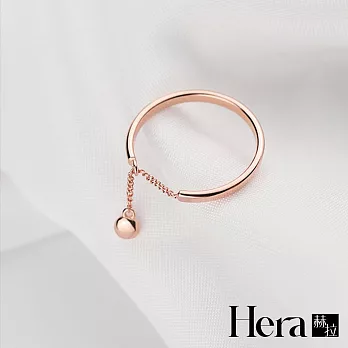 【Hera 赫拉】小豆豆鏈條精鍍銀戒指 H112061305 玫瑰金色
