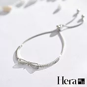 【Hera 赫拉】微鑲鋯石蝴蝶結精鍍銀手鍊 H112061307 銀色