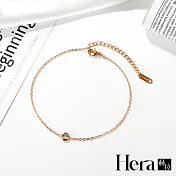 【Hera 赫拉】高級感簡約單鑽手鍊 H112080902 金色
