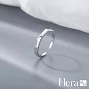 【Hera 赫拉】精鍍銀光面不規則切面開口戒指 H112090509 銀色