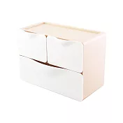 【O-Life】 組合式抽屜收納盒- 3抽屜/置物盒/收納箱/整理箱 米色
