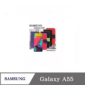 皮套  三星 Samsung Galaxy A55 經典書本雙色磁釦側翻可站立皮套 手機殼 可插卡 可站立 側掀皮套 黑色