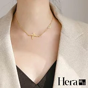 【Hera赫拉】時尚鈦鋼心電圖項鍊/鎖骨鍊-2色 金色
