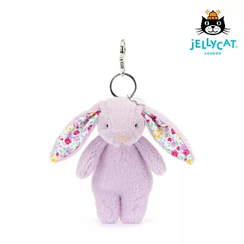 英國 JELLYCAT 鑰匙圈/吊飾 Blossom Jasmine Bunny Bag Charm 紫茉莉碎花兔