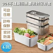Umei又美 304不鏽鋼巨無霸密封保鮮盒（6L）