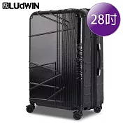 【LUDWIN 路德威】印象幾何28吋防刮防撞行李箱 28吋 黑色