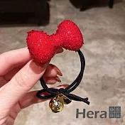 【Hera赫拉】鮮紅滿鑽Q版大造型髮圈-3色 紅色蝴蝶結