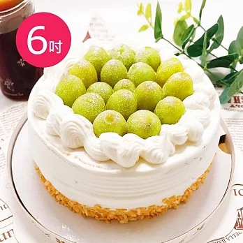樂活e棧-母親節造型蛋糕-綠寶石奢華蛋糕6吋1顆(母親節 蛋糕 手作 水果) 水果x布丁