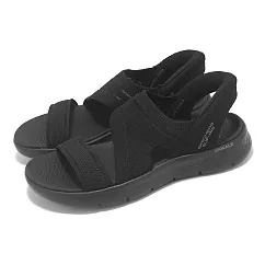 Skechers 涼鞋 Go Walk Flex Sandal Slip─Ins 女鞋 黑 針織 套入式 涼拖鞋 141482BBK