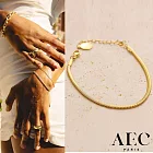 AEC PARIS 巴黎品牌 細緻蛇鍊 簡約金色蛇紋手鍊 CHAIN BRACELET SIGMA