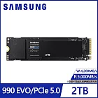 【SAMSUNG 三星】SSD 990 EVO PCIe 5.0 NVMe M.2 2TB固態硬碟(MZ-V9E2T0BW)公司貨