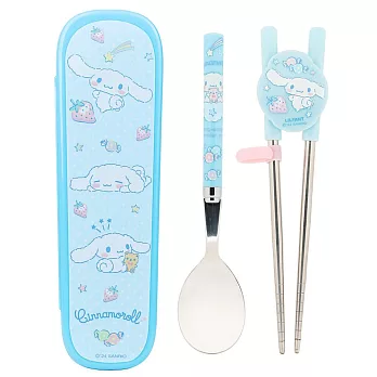 正版韓國製 學習餐具3件組 筷子 湯匙 收納盒 學習筷 兒童餐具 大耳狗