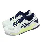 Asics 網球鞋 GEL-Resolution 9 女鞋 綠 藍 法網配色 緩震 抓地 運動鞋 亞瑟士 1042A208301