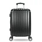 DF travel - 聖彼得系列TSA海關密碼鎖避震輪20吋行李箱-共4色 黑色