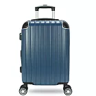 DF travel - 聖彼得系列TSA海關密碼鎖避震輪24吋行李箱-共4色 藍色