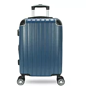 DF travel - 聖彼得系列TSA海關密碼鎖避震輪24吋行李箱-共4色 藍色