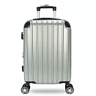 DF travel - 聖彼得系列TSA海關密碼鎖避震輪24吋行李箱-共4色 銀色