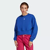 ADIDAS SWEATSHIRT 女圓領套頭衫-藍-IA6501 L 藍色