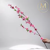 【Floral M】春の桃花朵朵開長枝仿真花花材（1入/組）