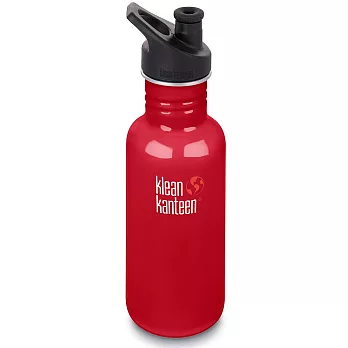 美國Klean Kanteen經典不鏽鋼冷水瓶532ml-寶石紅