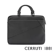 【Cerruti 1881】限量2折 義大利頂級小牛皮公事包/斜背包 全新專櫃展示品(灰色 CECA06253M)