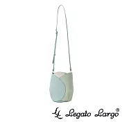 Legato Largo 小法式鬱金香斜背包-  拼色薄荷綠