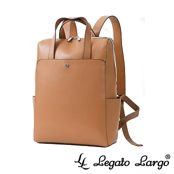 Legato Largo 驚異的輕量化 小法式簡約百搭 13吋筆電後背包- 焦糖駝色