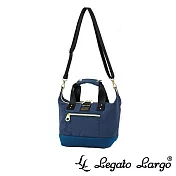 Legato Largo Lieto 2WAY 緞面光感兩用手提斜背兩用托特包- 深藍