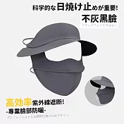 【DIVA】防黑臉對策日式質感防曬冰絲遮陽面罩全方位防曬帽 (遮陽帽 冰絲口罩)  不灰黑臉