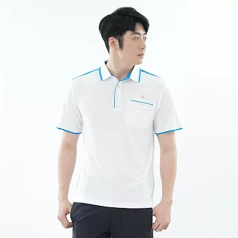 【遊遍天下】男款抗UV防曬吸濕排汗速乾機能POLO衫(GS1045) M 白色