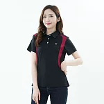 【遊遍天下】女款抗UV吸濕排汗短袖機能POLO衫(GS1048) 3XL 黑色