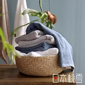 【日本桃雪】sensui Yu抗菌防臭檜木萃取精梳棉毛巾(多色任選- 煙燻藍)|鈴木太太公司貨