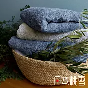 【日本桃雪】sensui Yu抗菌防臭檜木萃取精梳棉浴巾(多色任選- 煙燻藍)|鈴木太太公司貨